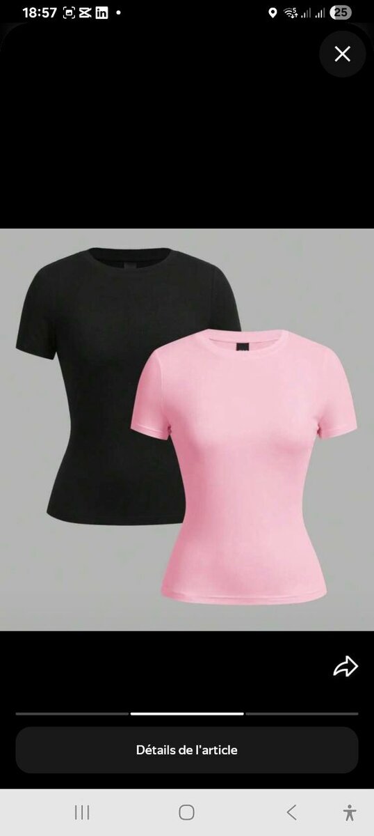 T-shirt femme manches courtes
