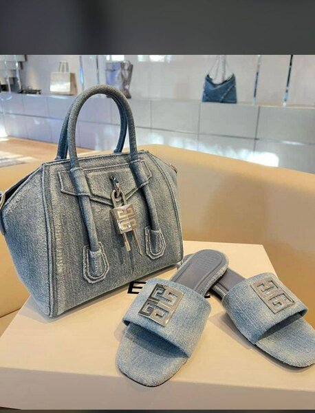 Ensemble sac et sandales en jeans