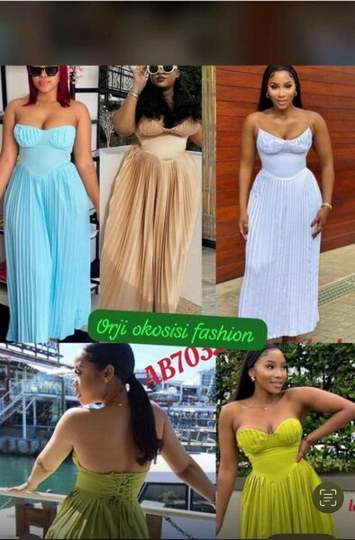 Robe longue plissée élégante