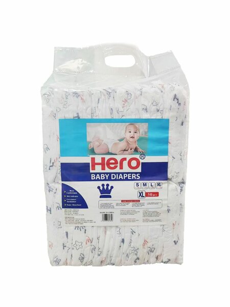 Hero Baby Diaper XL - 50 Count 11-16kg