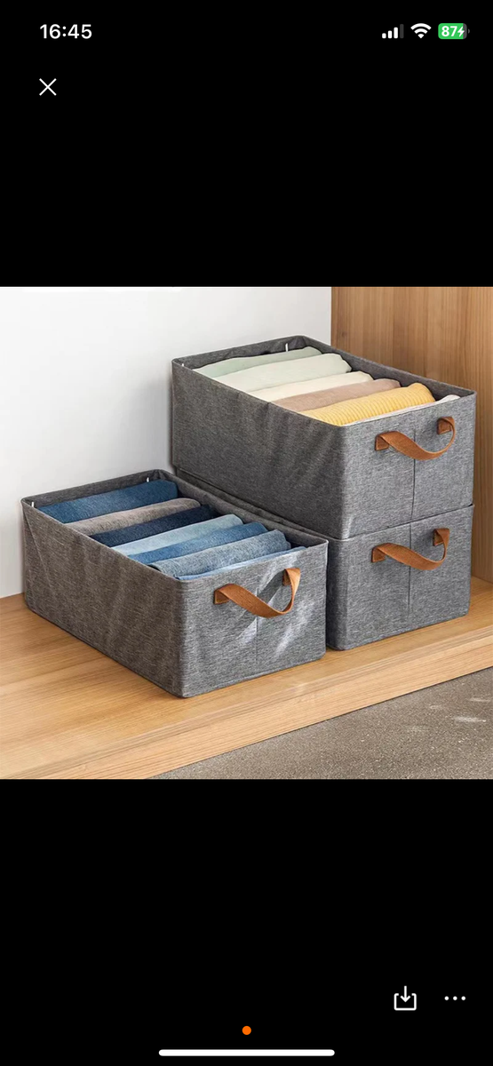 Boîtes de rangement en tissu