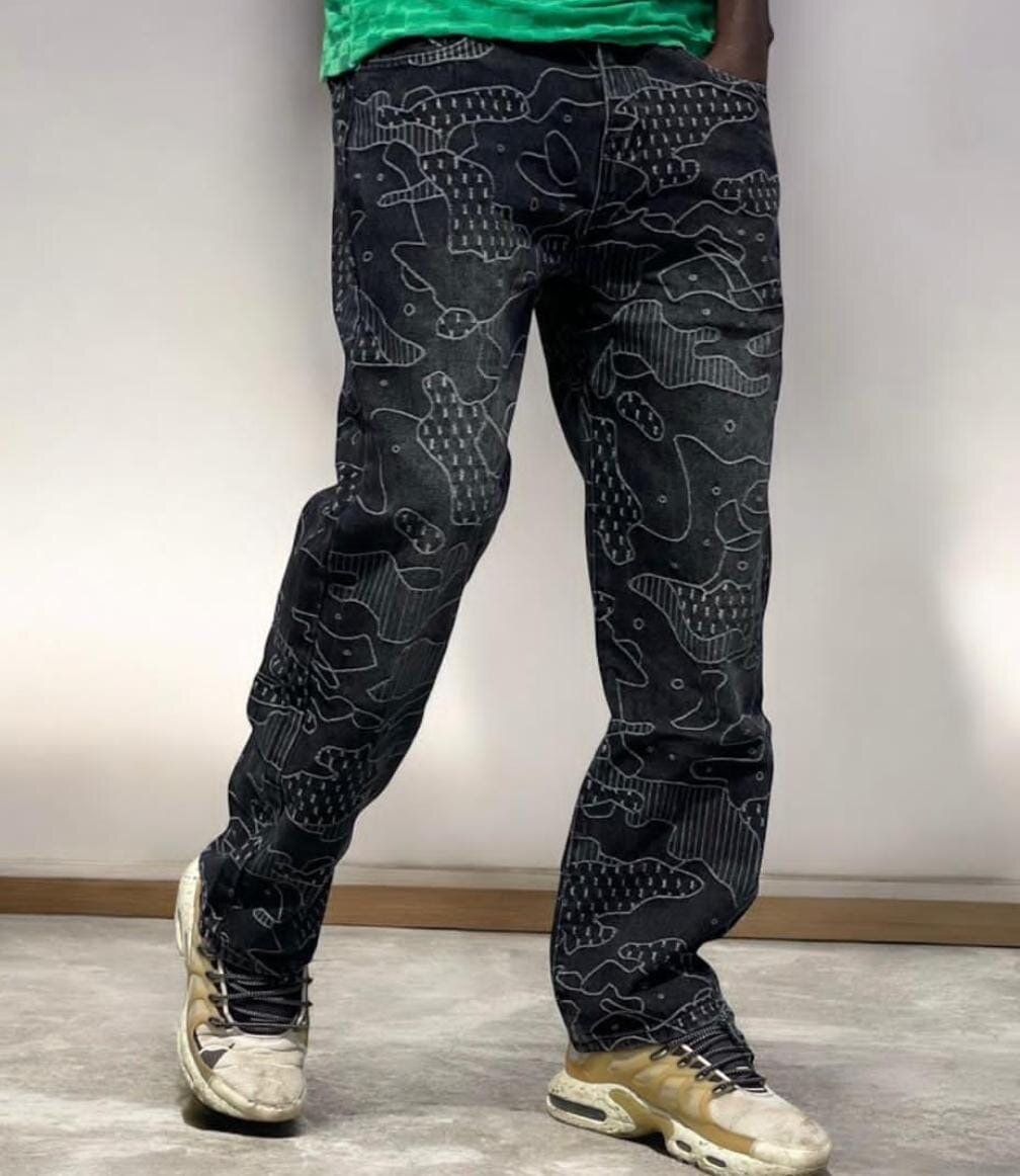 Jean décontracté homme motifs