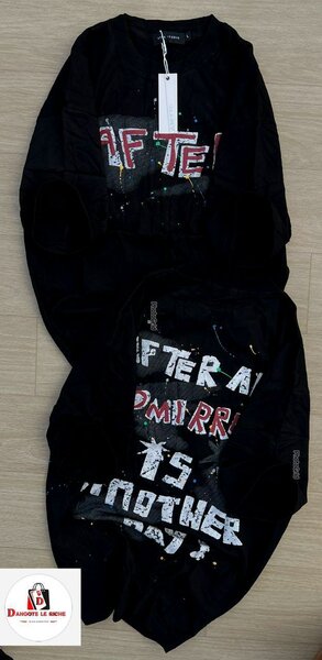 Sweatshirt noir imprimé tendance