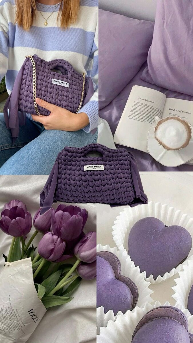 Sac à main en tricot coloré