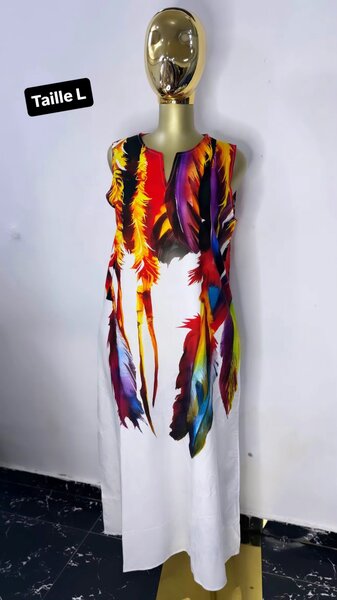 Robe longue motifs colorés