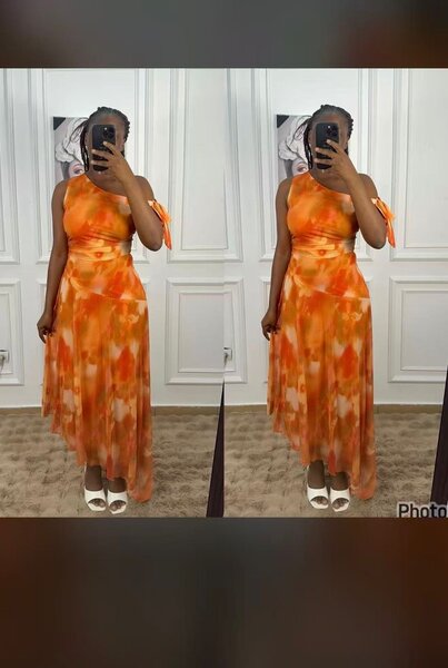 Robe Longue Bohème Orange