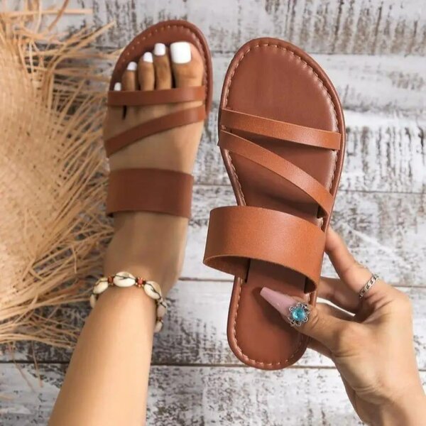 Sandales en cuir pour femme