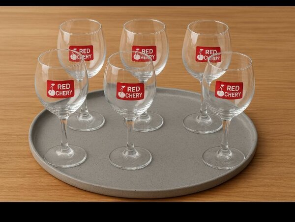 Verres à vin Red Chery 5 pièces
