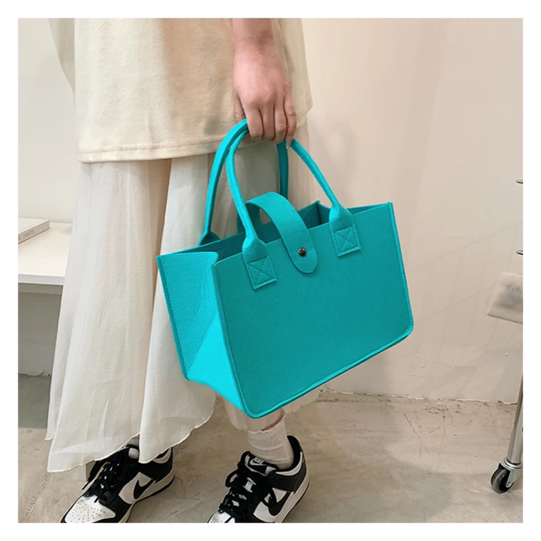 Sac à main en feutre coloré