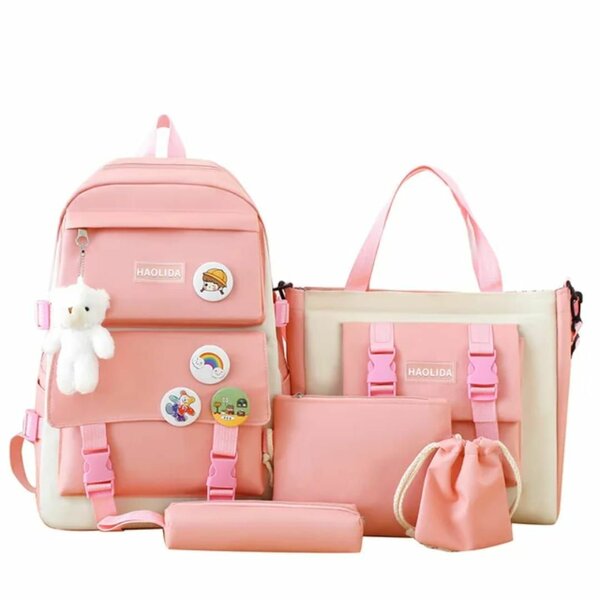 Ensemble de sacs scolaires roses