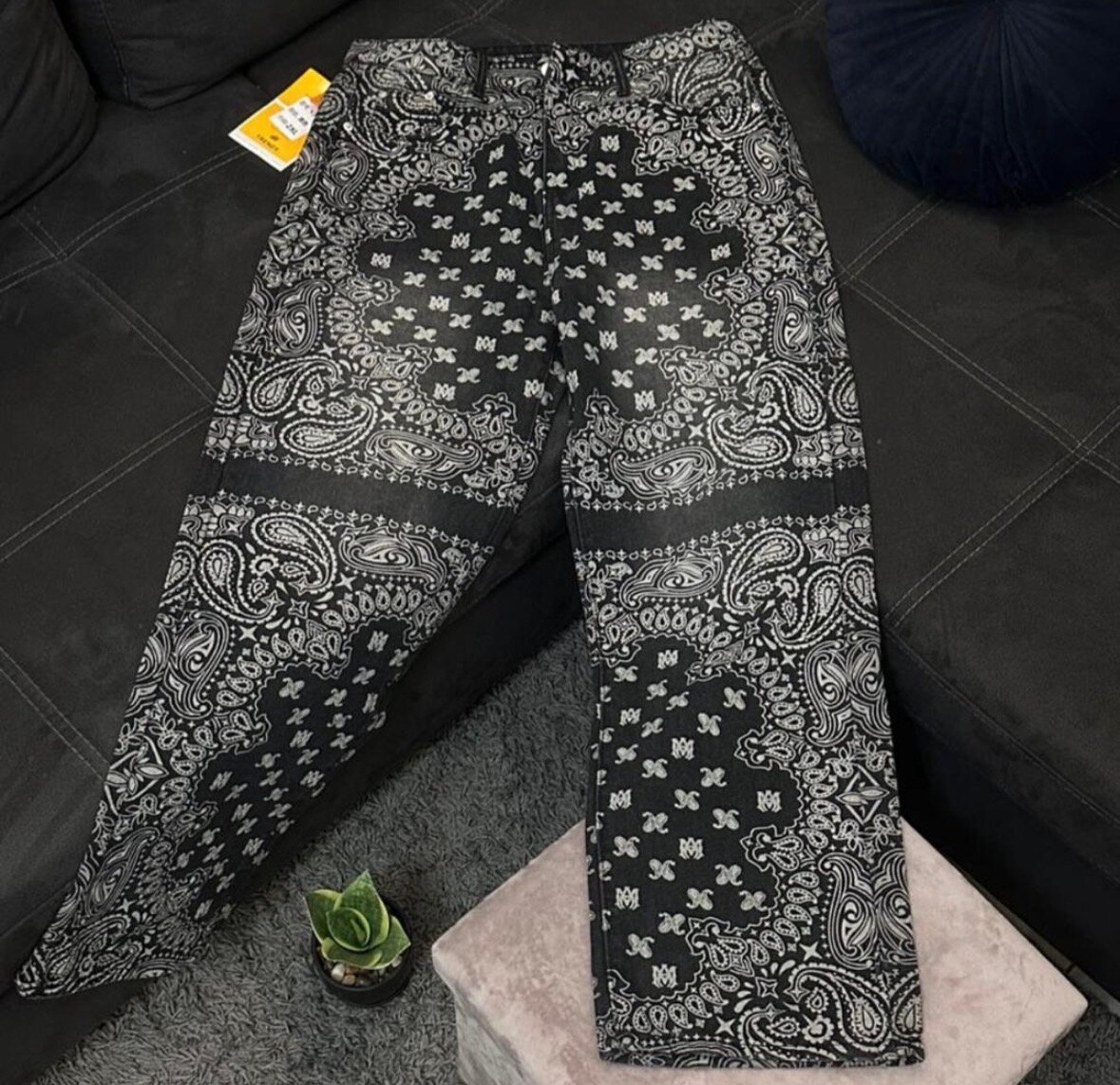 Jeans imprimés style vintage