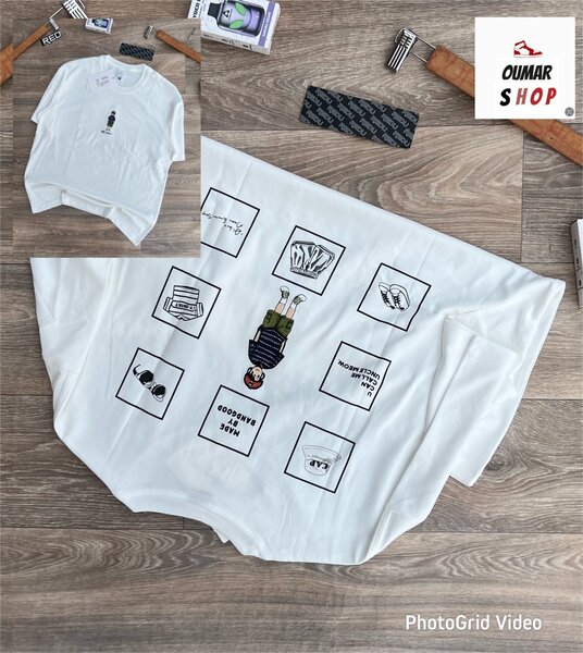 T-shirt blanche unisexe graphique