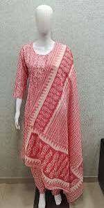 Cotton lawn three piece suit