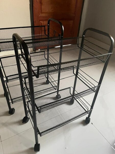Metallic multi-purpose storage rack/organizer