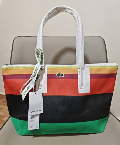 Sac cabas Lacoste rayé