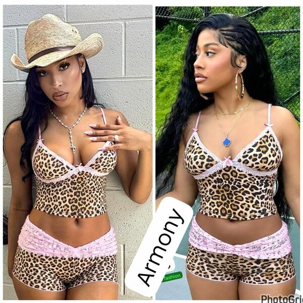 Ensemble léopard lingerie femme