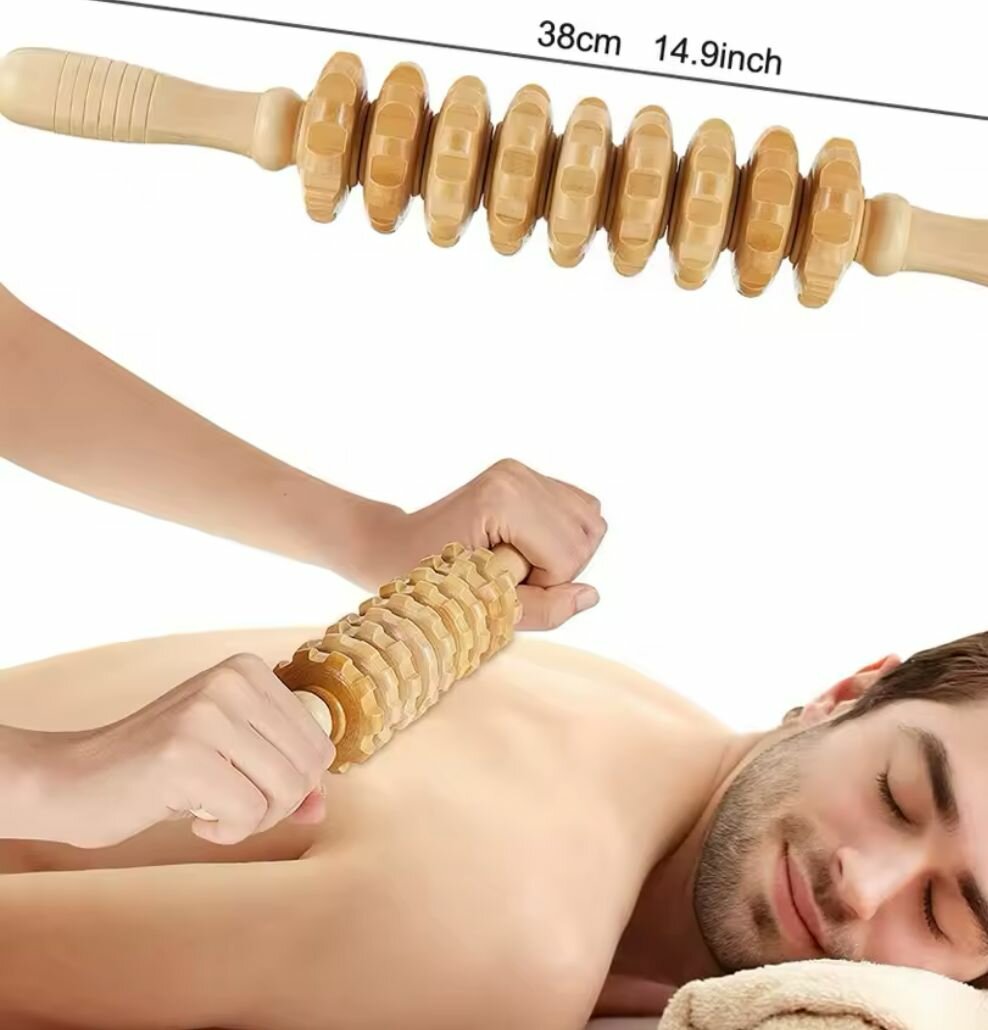 Rouleau de Massage Bois Musculaire