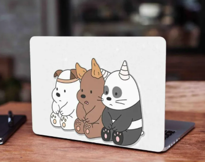 Cute Bare Bear Laptop Skin Vinyl Stickers Decal,12 13 14 15 15.6 inches Notebook Laptop Skin Sticker for all Laptops (RF SKIN)