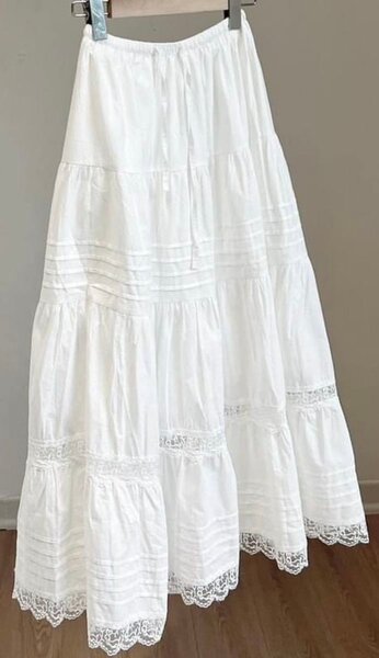 Jupe Blanche Bohème Dentelle