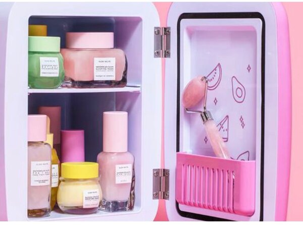 Beauty fridge with mirror and LED
