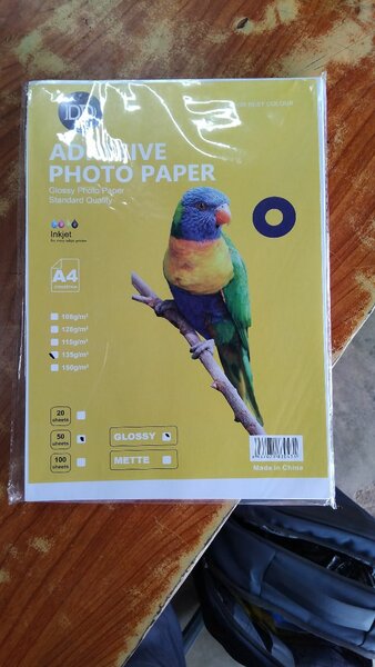 Papier photo autocollant paquet 50 feuilles