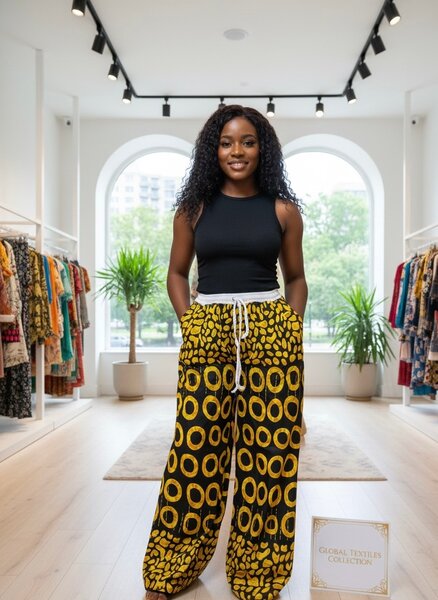 Pantalons larges imprimés vibrants