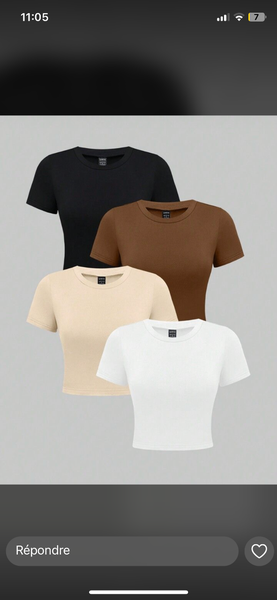 Lot de T-shirts basiques