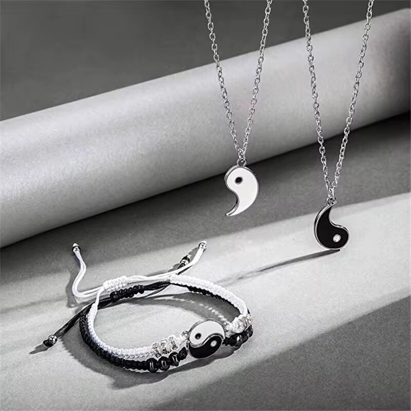 Yin Yang ️ couples or besties necklaces and bracelets