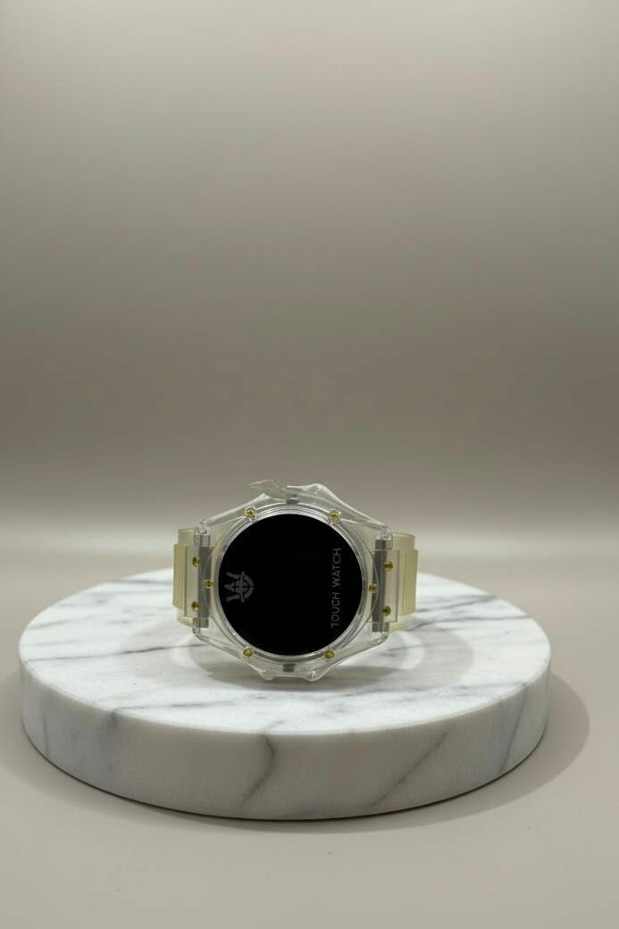 Montre tactile transparente élégante