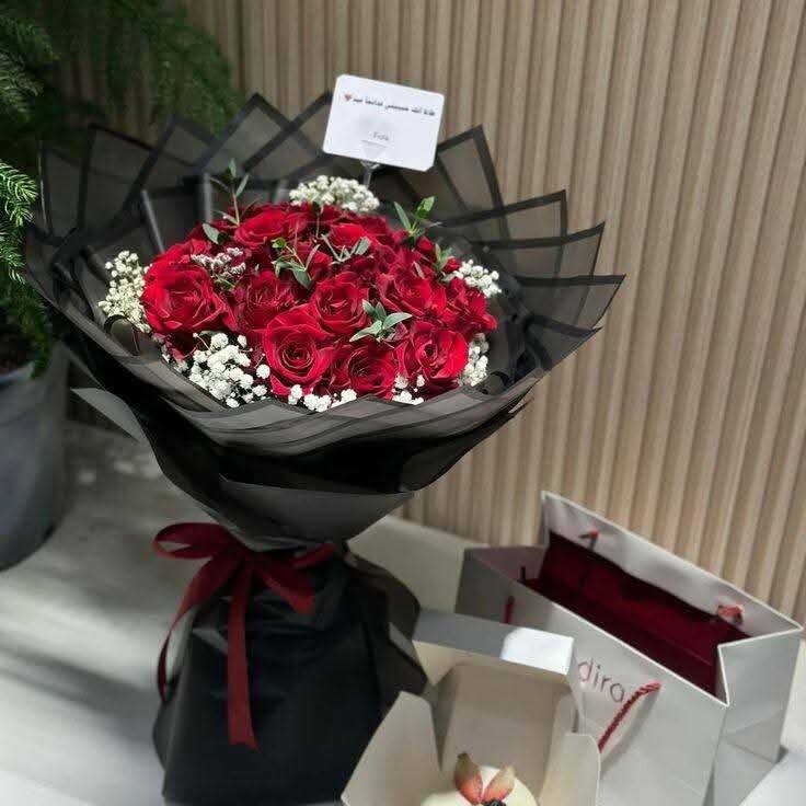 Bouquet romantique de roses rouges