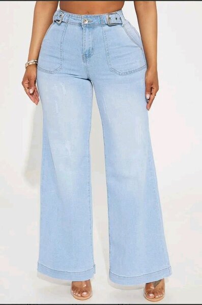 Jean ample taille haute