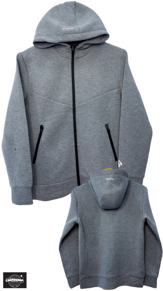 Veste à capuche grise unisexe