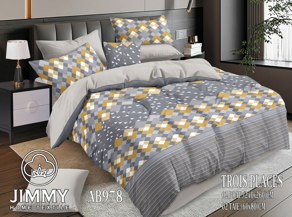 Parure de lit 3 places Jimmy