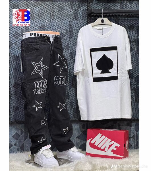 Ensemble T-shirt As et Pantalon Étoilé