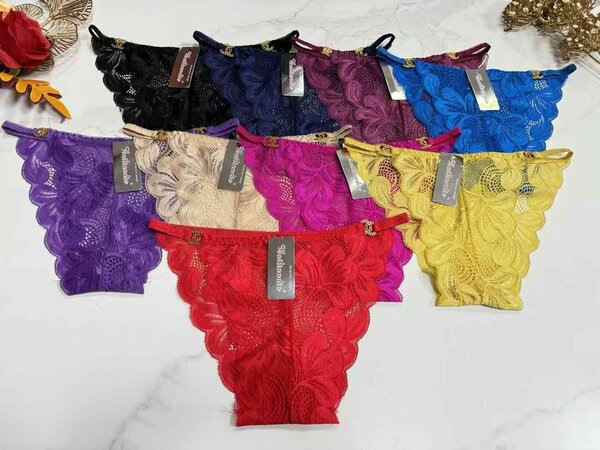 Lot de 6 caleçons dentelle