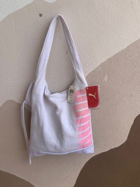 Sac banane blanc et rose