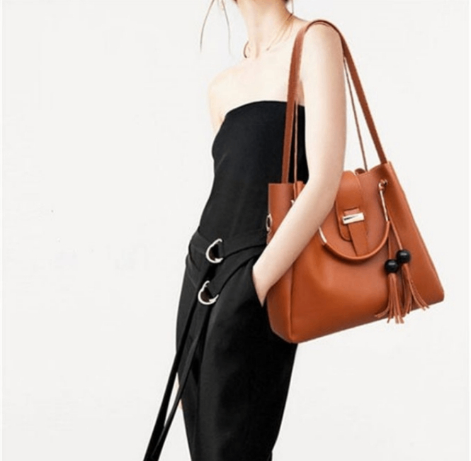 Original leather, lady's handbag