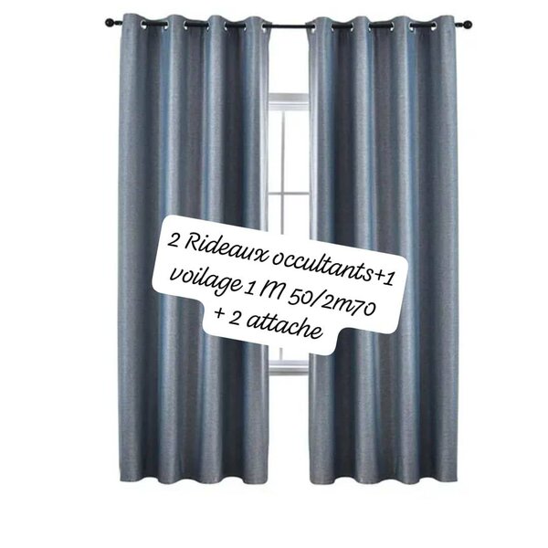 Rideaux occultants gris modernes