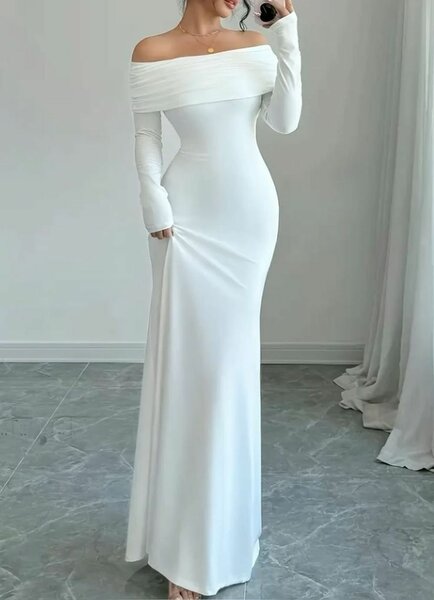 Robe de soirée blanche élégante