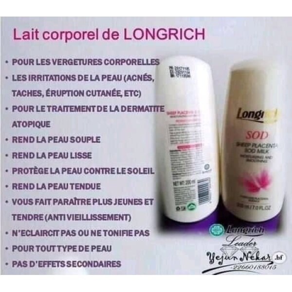 Lait Corporel Longrich SOD