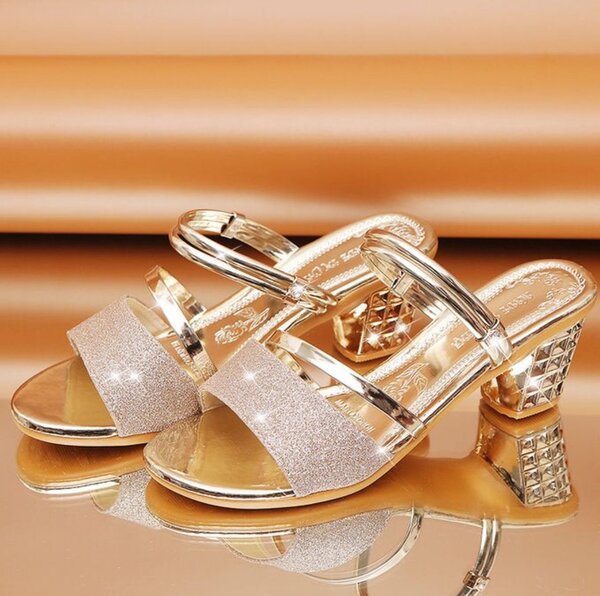 Women Shoes Sandals Heels Slip