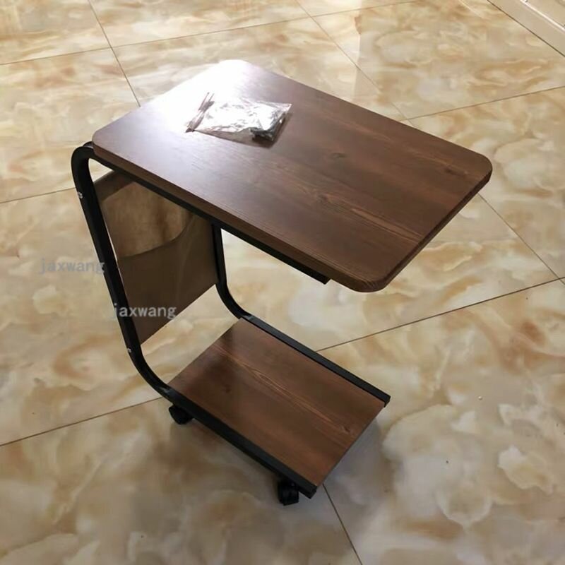 Tablette à roulettes en bois