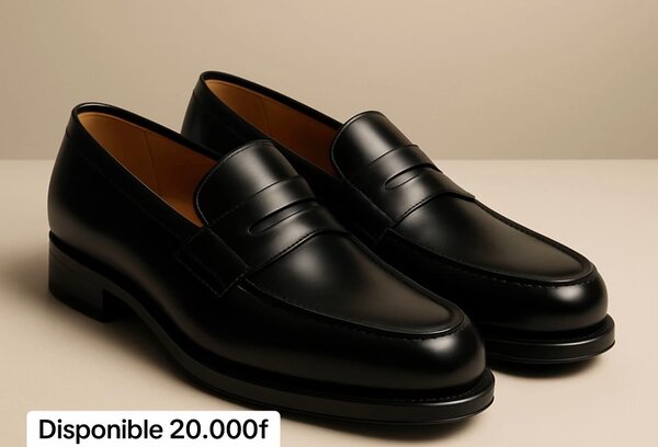 Mocassins en cuir noir élégant