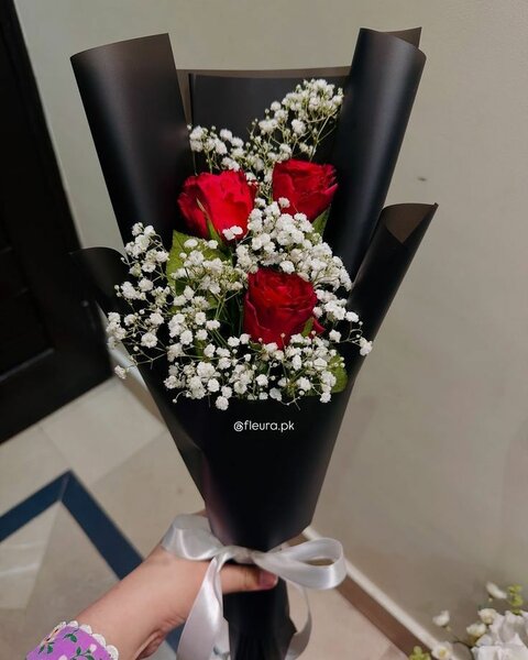 Bouquet de roses rouges élégantes