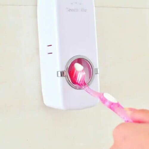 Touch Me Toothpaste Dispenser + 5 Slot Toothbrush Holder - W