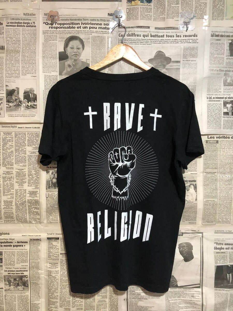 T-shirt Rave Religion Noir