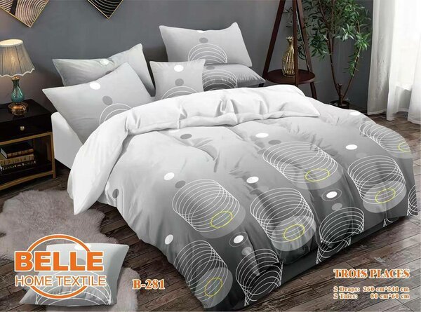 2 Draps de 3 places avec 2 taies