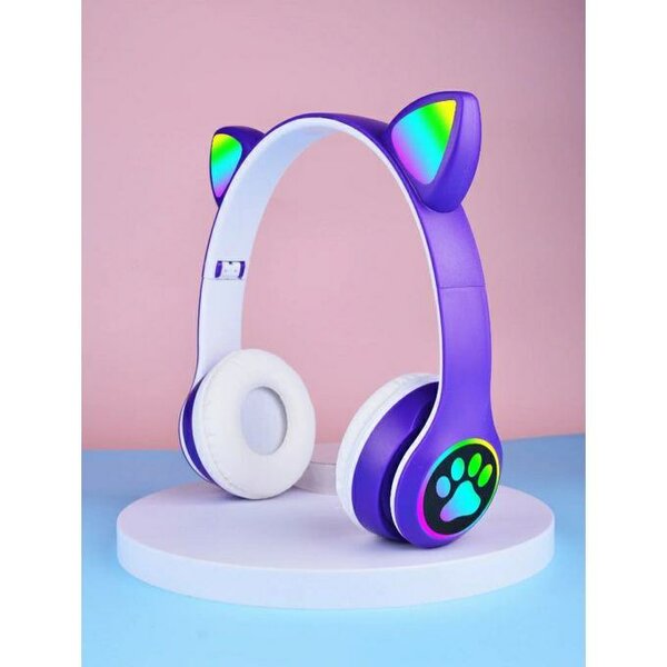 Casque oreille de chat lumineux