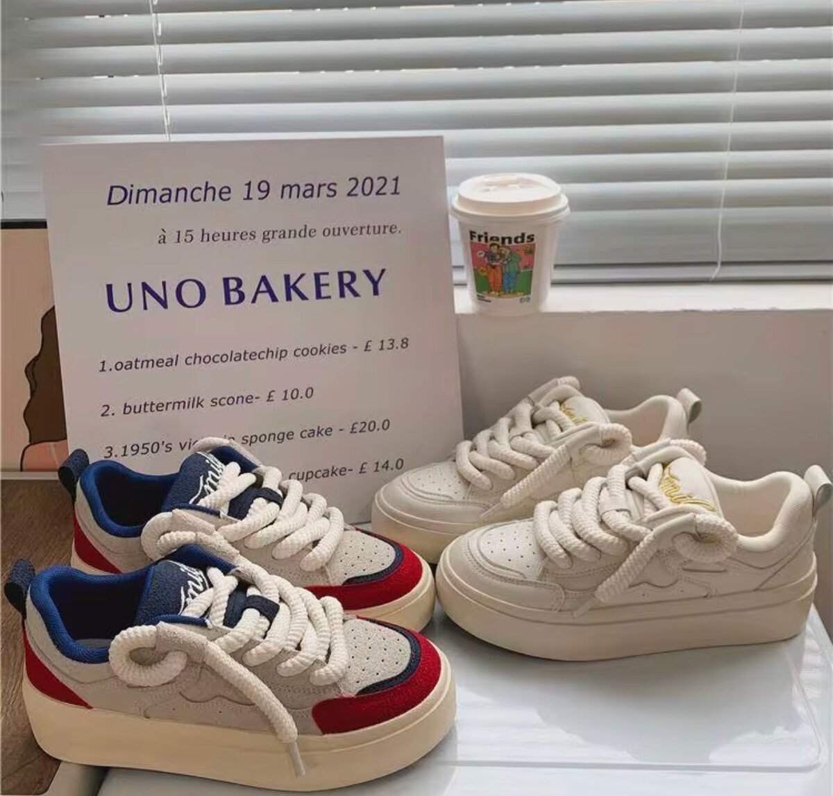 Sneakers en cuir décontractés
