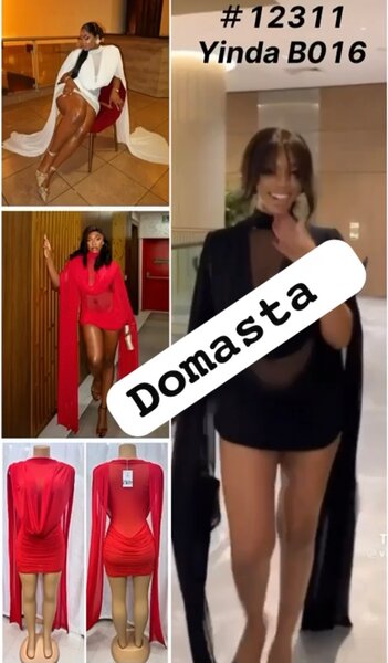 Robe sexy avec cape Yinda B016